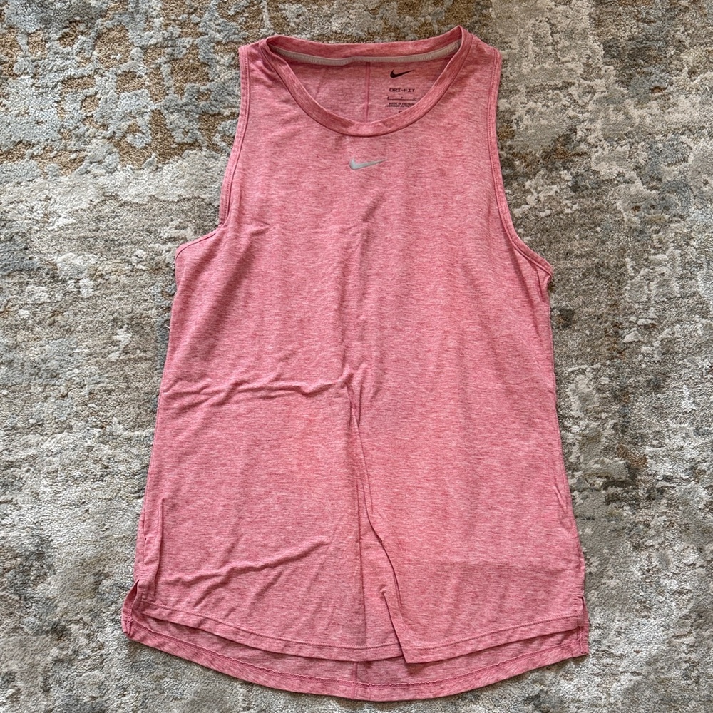 Nike Women's Dri-Fit Heathered Pink Tank Top